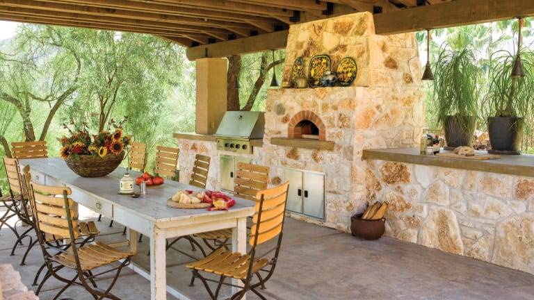 designed outdoor kitchen
