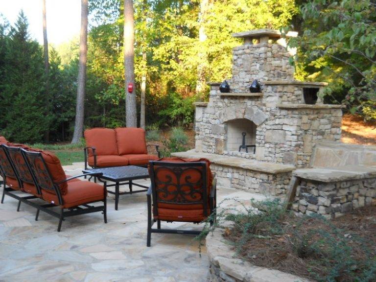 outdoor fireplace