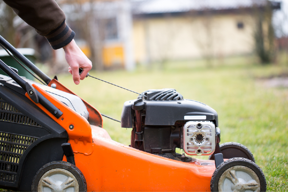 mowing lawn for winter lawn care