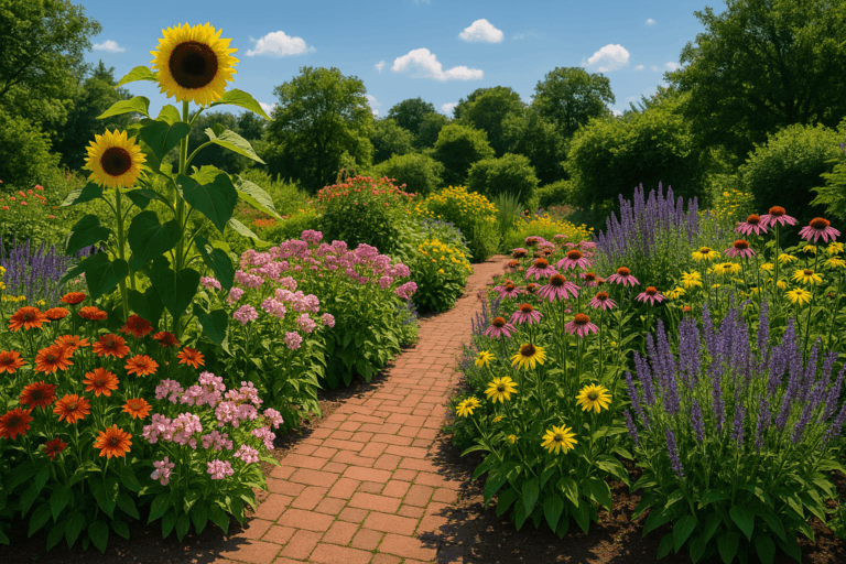 garden in summer season